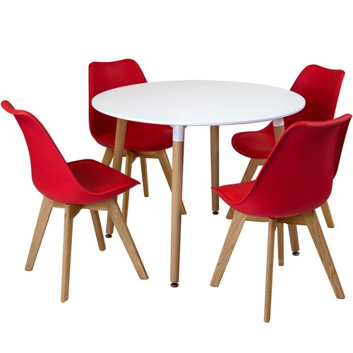 Circular dining table - dining,