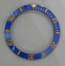 38mm Blue Ceramic bezel insert For Divers Watch Rolex Seiko SKX SRPD