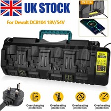 Four Port USB Fast Battery DCB104 Charger For 18V 54V Li-ion DeWalt Flexvolt XR