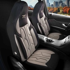 Car Seat Covers Suitable For Bimobil Camper Caravan In Beige And Black 1098P043