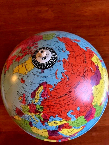 Vintage globe aliminium - globe,
