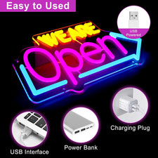 LED Neon WE ARE Open Signs