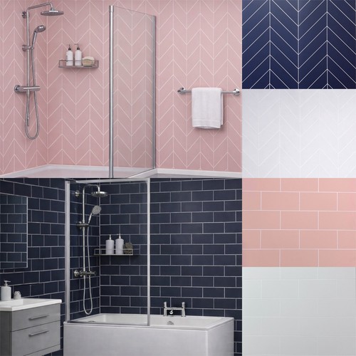 Tile effect shower - tile, wall