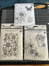 Heartfelt Creations Sunflower Bouquet Stamp Set / bundle lot