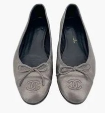 CHANEL Grey Ballet Leather