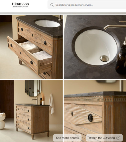 Tikamoon emily vanity unit - emily,