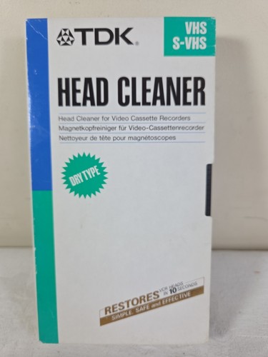 Vhs head cleaner tdk made - vhs,