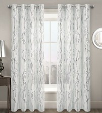 Curtain Net Panel Swirls Voile