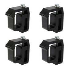 4Pcs Truck Cap Mounting Clamps for Bed Rack and Canopy Brackets Black Universal