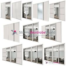 SpacePro SHAKER CASHMERE & Mirror Sliding Wardrobe Door Kits  (All sizes) 
