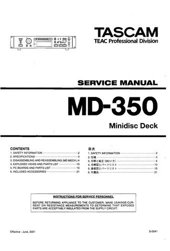 Service manual for tascam - service,