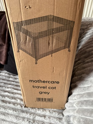 Mothercare grey travel cot - mothercare, 0m+