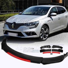 For Renault Megane MK3 MK4 MK5 Front Bumper Lip Spoiler Splitter Gloss Red Black