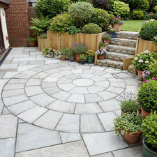 Sandstone Patio Paving Circle