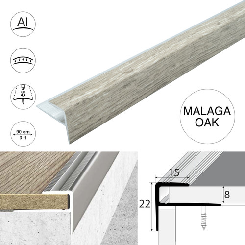 Aluminium stair nosing - stair, wood