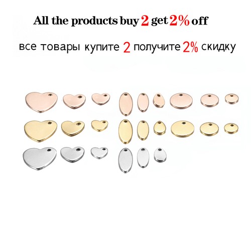 50pcs gold stainless steel - 10-50pcs,