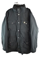 Chevignon Mens Canvas Military Field Jacket Size 2XL XXL Cotton Black Outdoors