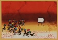 1969 Soviet Postcard Cartoon