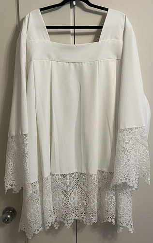 Roman surplice ornate lace - roman,