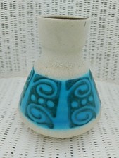 WEST GERMANY POTTERY VASE BLUE