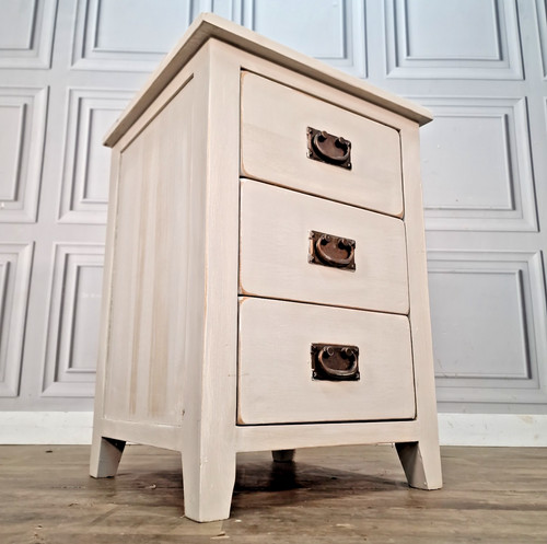 Rustic oak bedside cabinet - rustic,
