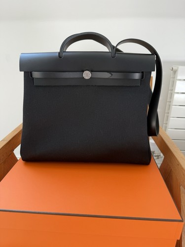 Hermes herbag zip black bag - hermes,