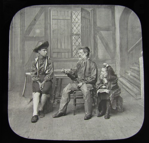 Glass magic lantern slide coal - slide,