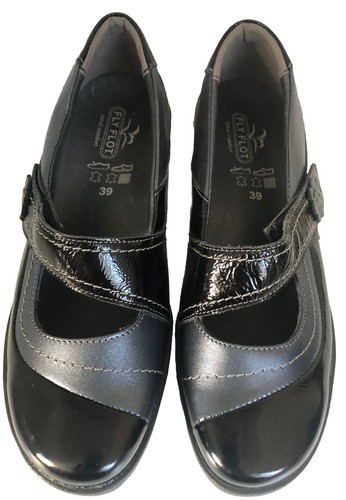 Fly flot black patent - fly,