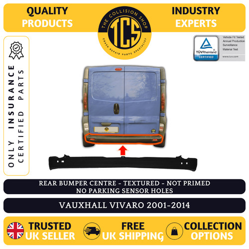 Rear bumper centre textured - rear,