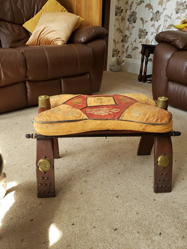 Egyptian camel saddle stool - camel,