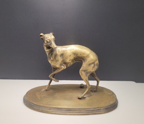 Vintage bronze greyhound - bronze, /