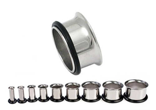 Steel single flare tunnels ear - tunnels,