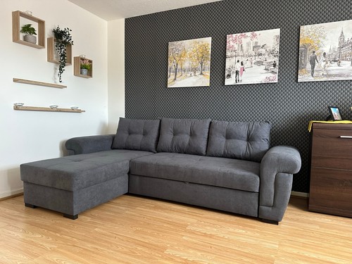 Grey corner sofa - sofa, with