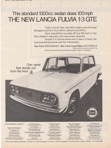 Lancia fulvia 1300 3gte - lancia,