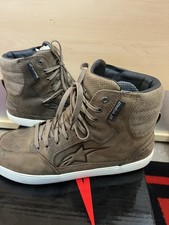 Alpinestars  Brown J6 Waterproof Shorty Motorcycle Boots UK 9 EU 43  RRP £175