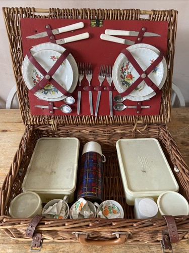 Vintage brexton red picnic set - vintage,