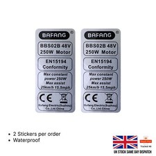 2x BAFANG 250w 48V BBS02B