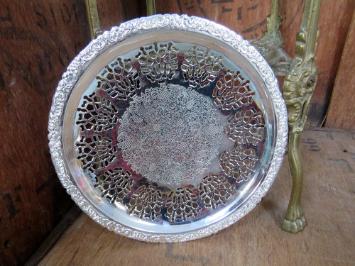 Silver plated dish - dish, footed