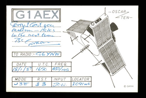 Qsl card radio - card, 1987