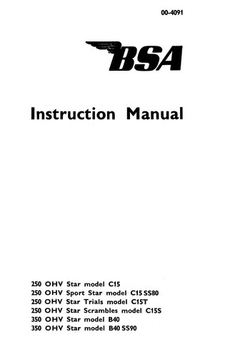 1962 bsa c15 - star, ss80