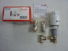 DANFOSS RAS-C2 SET WHITE ANGLED THERMOSTATIC TRV & LOCKSHIELD 15mm x 1/2" 49331
