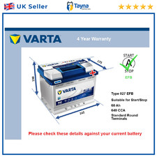EFB Car Battery N60 Varta 027