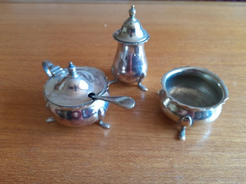 Epns piece cruet set b - 3,