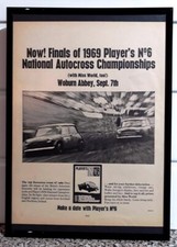 Framed original Classic Car Ad for National Autocross Championships from 1969