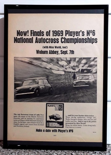 Framed original classic car - classic, ad