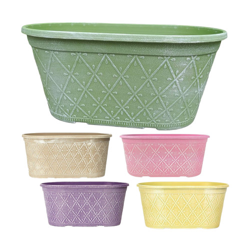 Plastic oval trough garden - plastic,