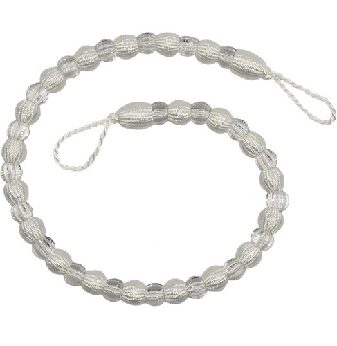 Earl white crystal beaded rope - earl,