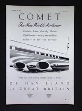 Original 1953 Advert De Havilland Comet Airliner Aircraft