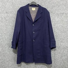 Walker Slater Coat XL Navy Blue Wool Jacket Overcoat Covert Spring Weight