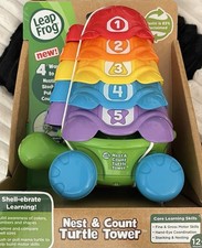 Leap Frog Nest & Count Turtle Tower 4 Ways To Play, 12+ Months, New